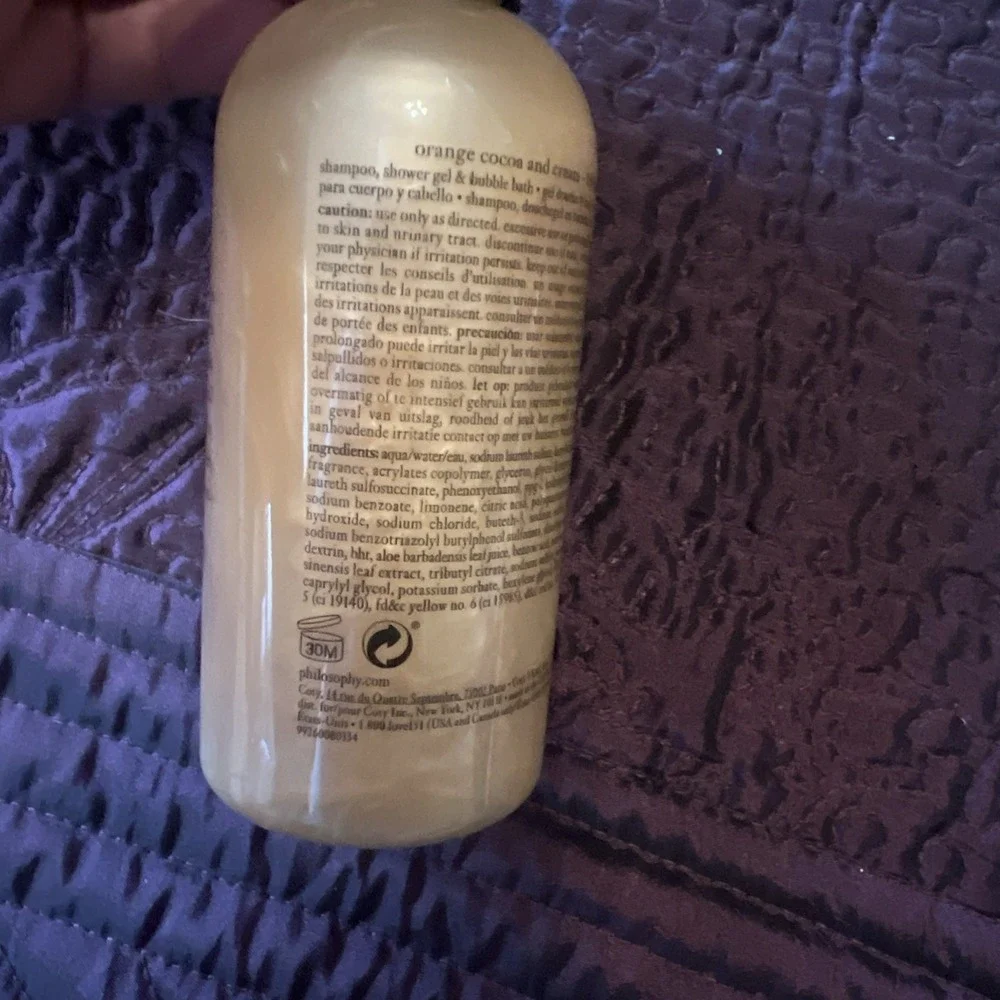 Lot Of 2 Philosophy‎ Skating Snow Shampoo Bath & Shower Gel Cocoa Cream New